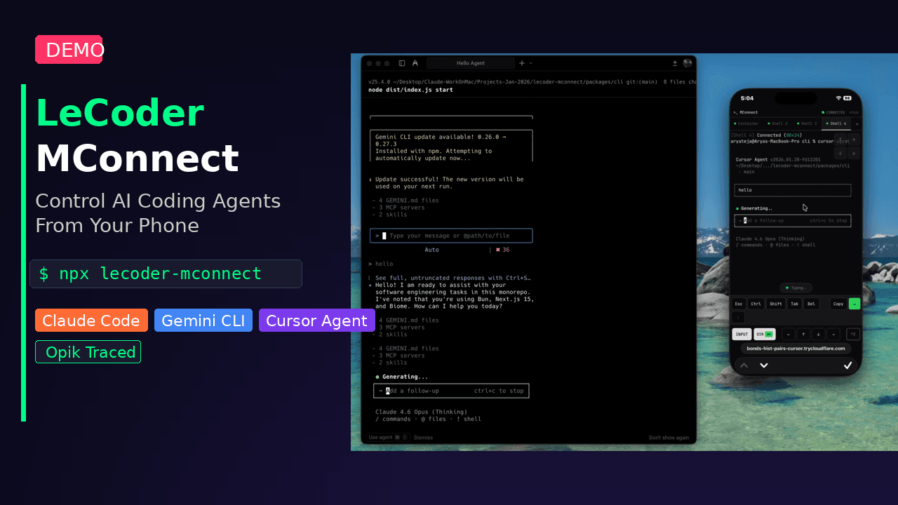 Control AI Coding Agents From Your Phone With MConnect